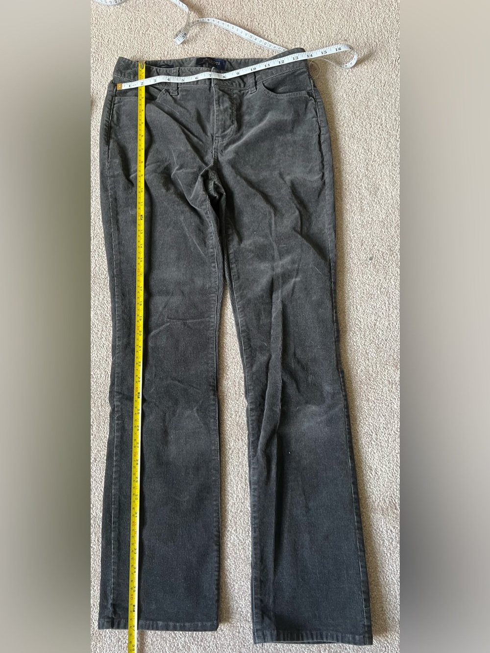 Talbots Petite Small, Straight leg gray corduroy women’s pans